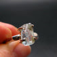 Raw Aquamarine Gem Sterling Silver Ring From Brazil - Size 8 - 2.83 Grams
