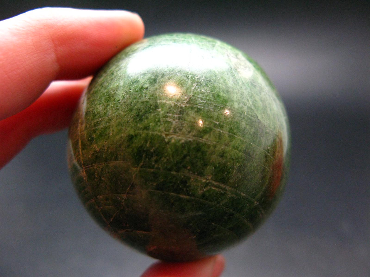 Gem Chrome Diopside Ball Sphere From Russia - 1.8"- 164.44 Grams