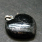 Silver Nuumite Nuummite Heart Pendant From Greenland - 1.1" - 4.57 Grams