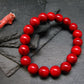 Red Coral Genuine Bracelet ~ 7 Inches ~ 11mm Round Beads