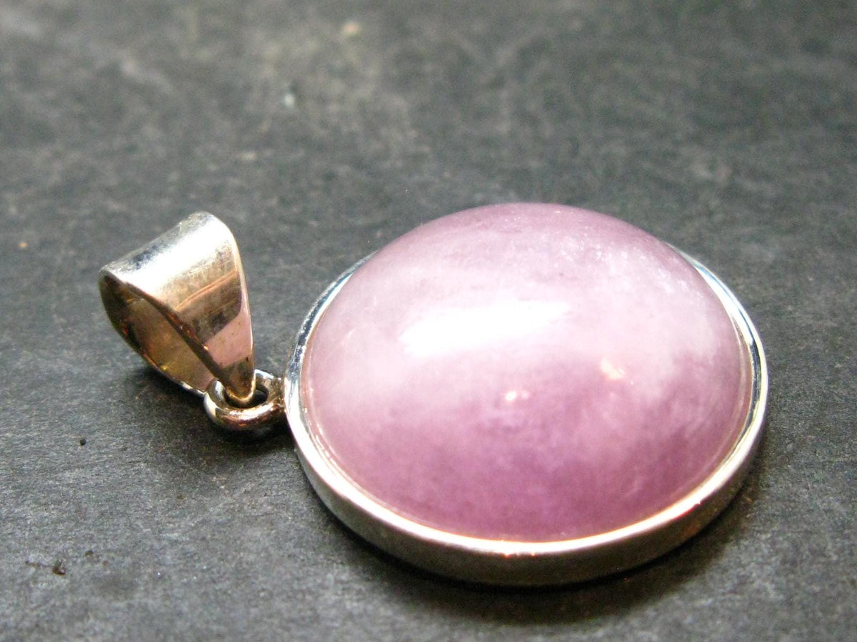 Gem Kunzite Silver Pendant From Brazil - 1.3"