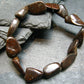 Meteorite Chondrite Genuine Bracelet ~ 7 Inches ~ 15mm Tumbled Beads