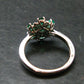 Emerald Faceted Silver Ring from Colombia - 2.89 Grams Total - Size 7