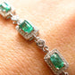 Emerald Silver Bracelet From Colombia - 2.46 Carats