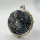Lattice Sunstone Pendant Necklace, Sterling Silver Natural Crystal Jewelry (6.71g)