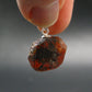 Gem Spessartine Spessartite Orange Garnet Pendant in SS From Tanzania - 0.8" - 7.14 Grams