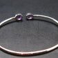 Natural Faceted Amethyst Bracelet 925 Sterling Silver - 7.5" - 4.0 Grams