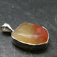 Raw Fire Opal Sterling Silver Pendant From Mexico - 0.8" - 1.55 Grams