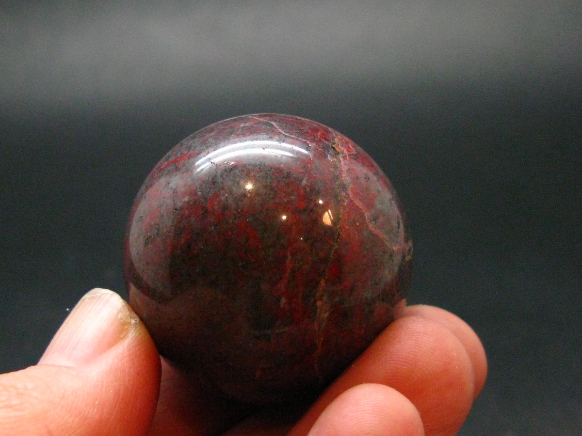 Large Cinnabar Ball Sphere from Spain - 57.22 Grams - 1.3"