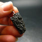 Tibetan Black Tektite Silver Pendant From Tibet - 1.1" - 2.33 Grams