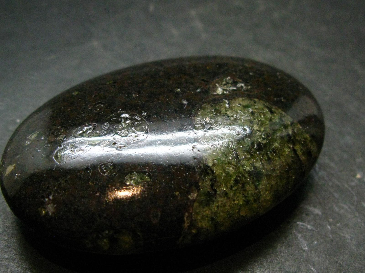 Peridot Olivine Tumbled Stone from Arizona, USA - 2.4" - 65.53 Grams