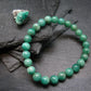 Emerald Gem Genuine Bracelet ~ 7 Inches ~ 7mm Round Beads