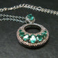 Emerald Silver Pendant W/Chain From Colombia - 4.14 Grams Total