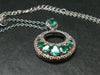 Emerald Silver Pendant W/Chain From Colombia - 4.14 Grams Total