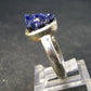 Deep Blue Evening Sky above Desert!! Saturated Royal Blue Rough Azurite Sterling Silver Ring - Size 9