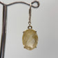 Golden Rutile Quartz Drop Earrings – Natural Rutile Crystal in Sterling Silver