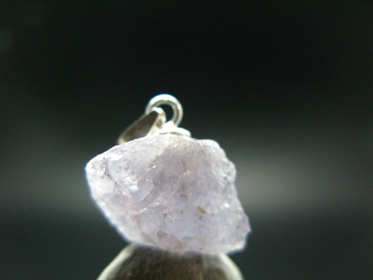 Rare Lilac Herderite Crystal Silver Pendant from Brazil - 0.7" - 1.32 Grams