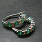 Gem Emerald Faceted Silver Earrings From Colombia - 4.33 Grams Total