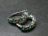 Gem Emerald Faceted Silver Earrings From Colombia - 4.33 Grams Total