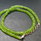 Gem Olivine Peridot Rondelle Beads Necklace From Pakistan - 17"