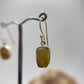Raw Herderite Crystal Drop Earrings in Sterling Silver – Natural Golden Herderite Jewelry - 3.02g