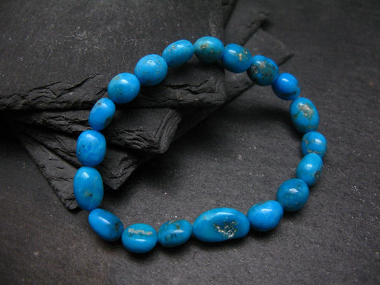 Turquoise Genuine Untreated Bracelet ~ 7 Inches ~ 10mm Tumbled Beads