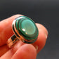 Malachite Silver Ring - 5.46 Grams - Size 6