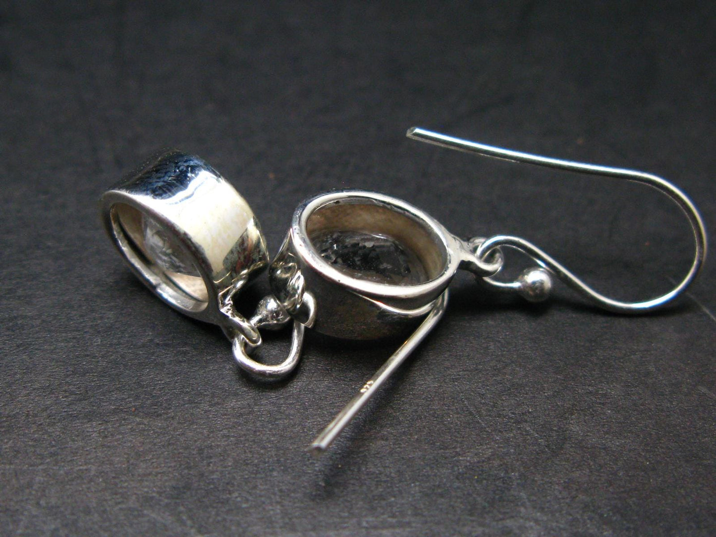 Phenakite Phenacite Silver Earrings From Russia - 3.23 Grams