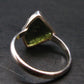 Moldavite Tektite Silver Ring from Czech Republic - 11 Size - 3.23 Grams