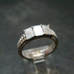 Muonionalusta Meteorite Sterling Silver Ring from Sweden - 3.23 Grams - Size 7