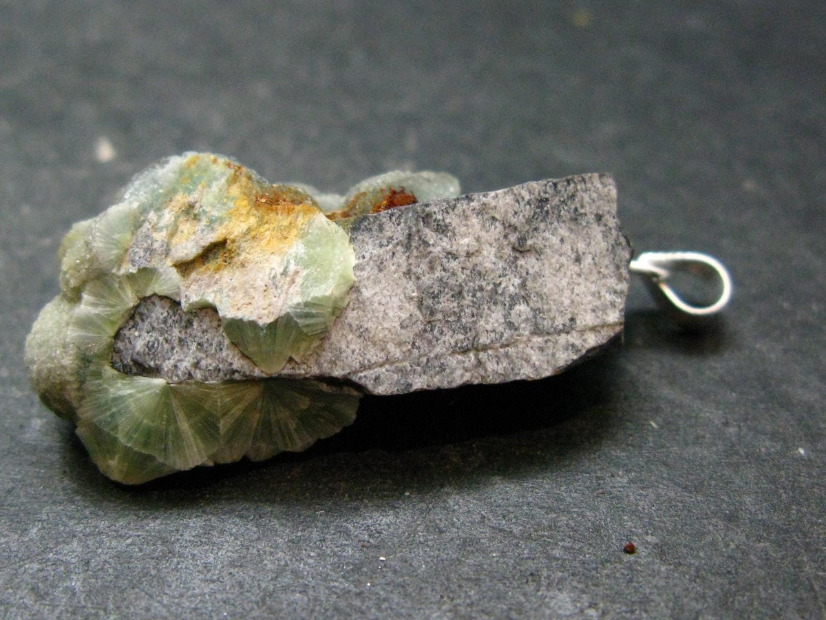 Rare Wavellite Cluster Silver Pendant From Arkansas, USA - 1.5" - 6.95 Grams