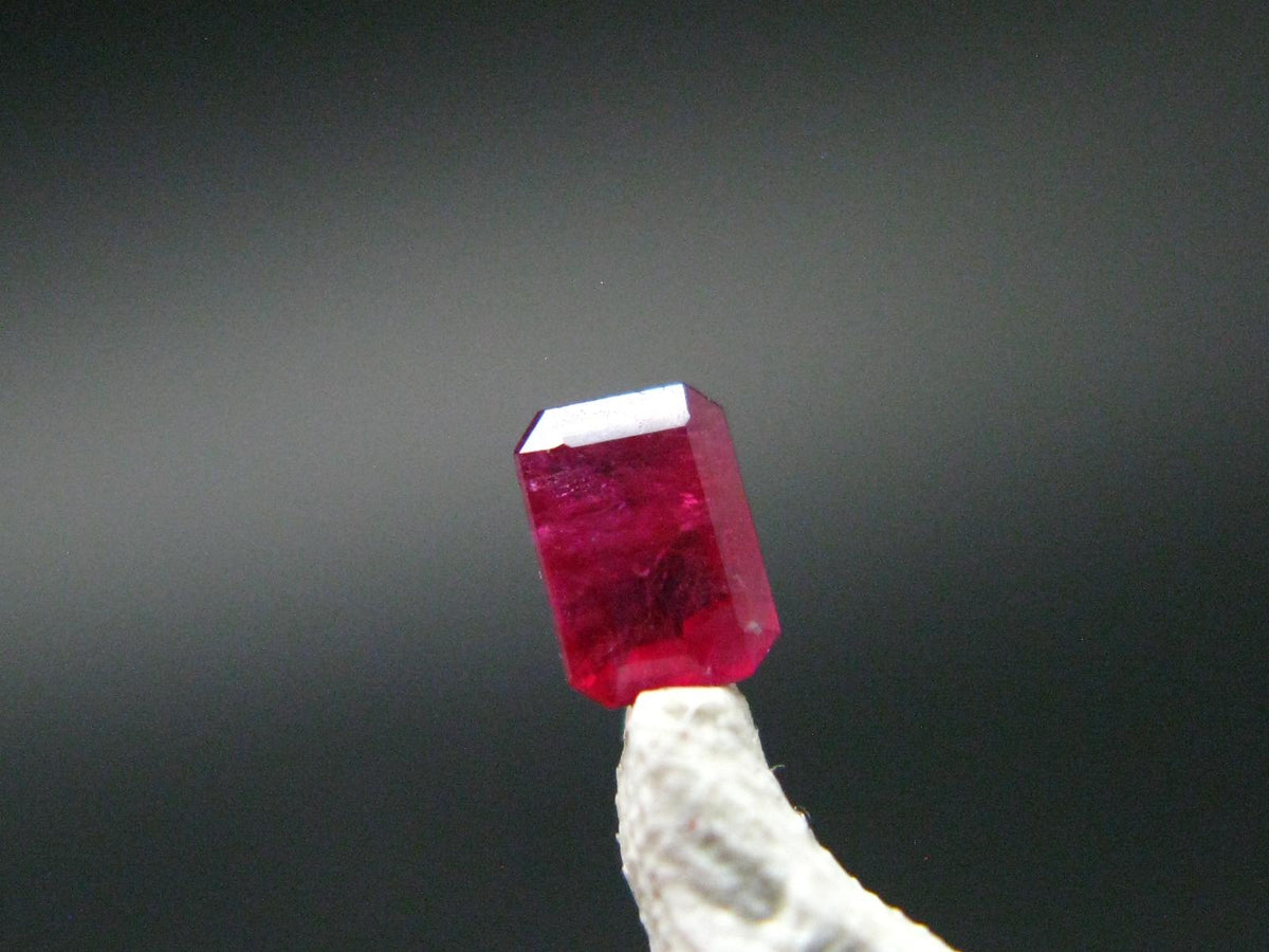 Beautiful Rare Gem Bixbite Red Beryl Emerald Cut Stone From Utah USA - 0.14 Carats - 3.7x2.8mm