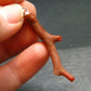 Rare Natural Red Coral Silver Pendant From Italy - 1.9" - 1.72 Grams