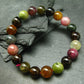 Gem Watermelon Bicolor Tourmaline Genuine Bracelet ~ 7 Inches ~ 10mm Round Beads