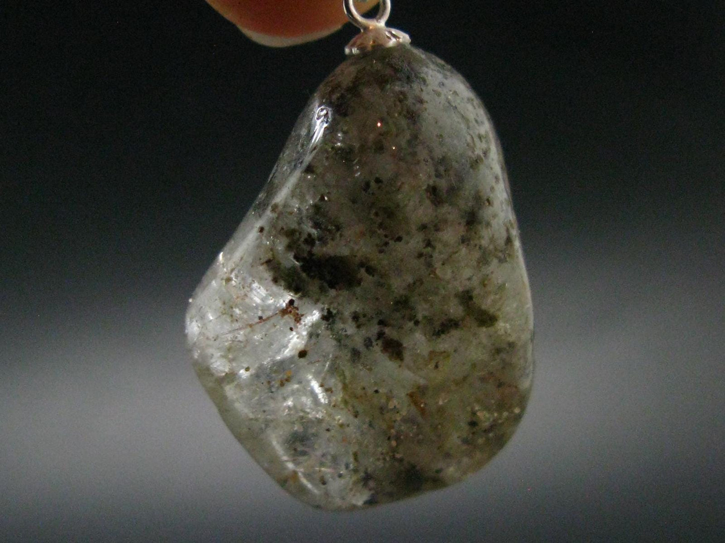 Rare Witches Finger Quartz Crystal Silver Pendant From Zambia - 1.4" - 9.92 Grams