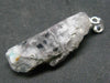 Rare Ajoite In Terminated Quartz Crystal Silver Pendant from South Africa - 1.3" - 3.3 Grams