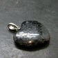 Silver Nuumite Nuummite Heart Pendant From Greenland - 1.0" - 3.60 Grams