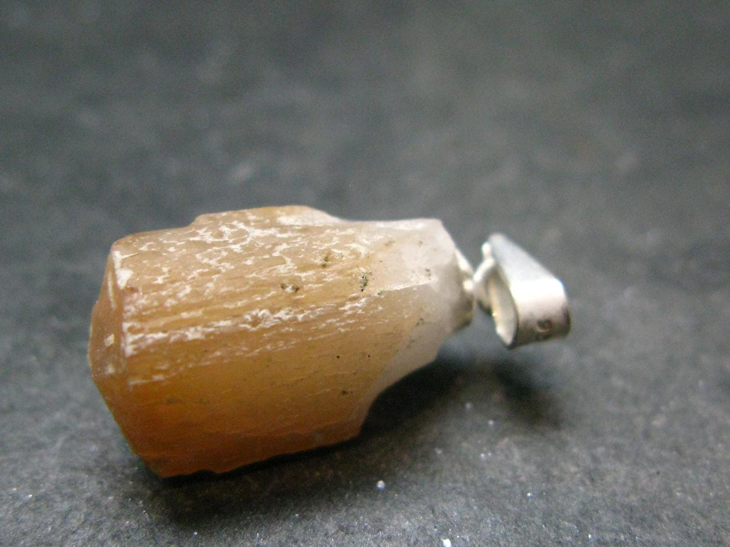 Natrolite Crystal Silver Pendant from Canada - 0.9" - 1.72 Grams