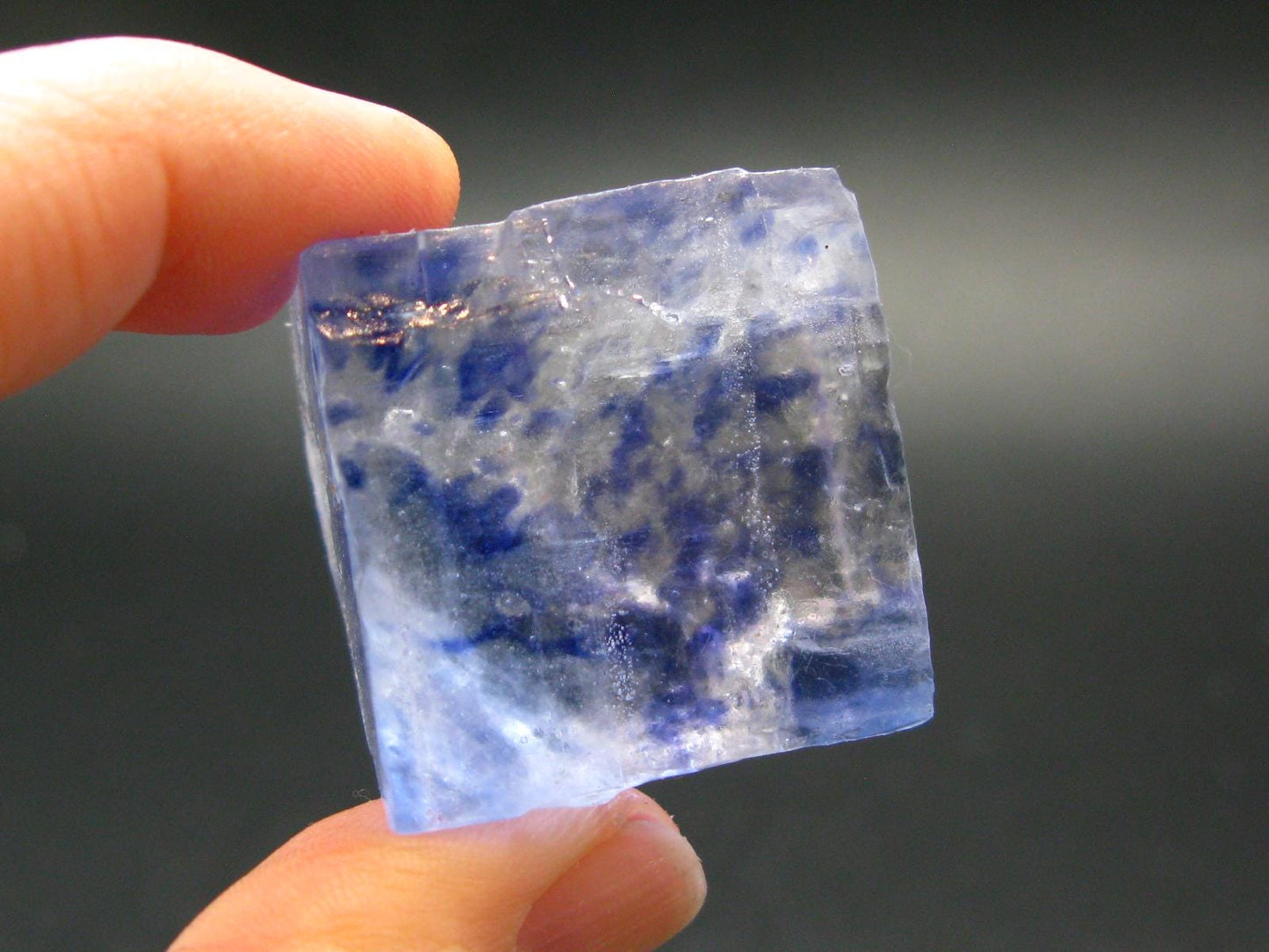 Blue Halite Crystal From USA - 1.1" - 34.13 Grams