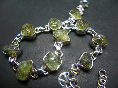 Chrysoberyl Silver Bracelet From Madagascar- 7" - 14.6 Grams