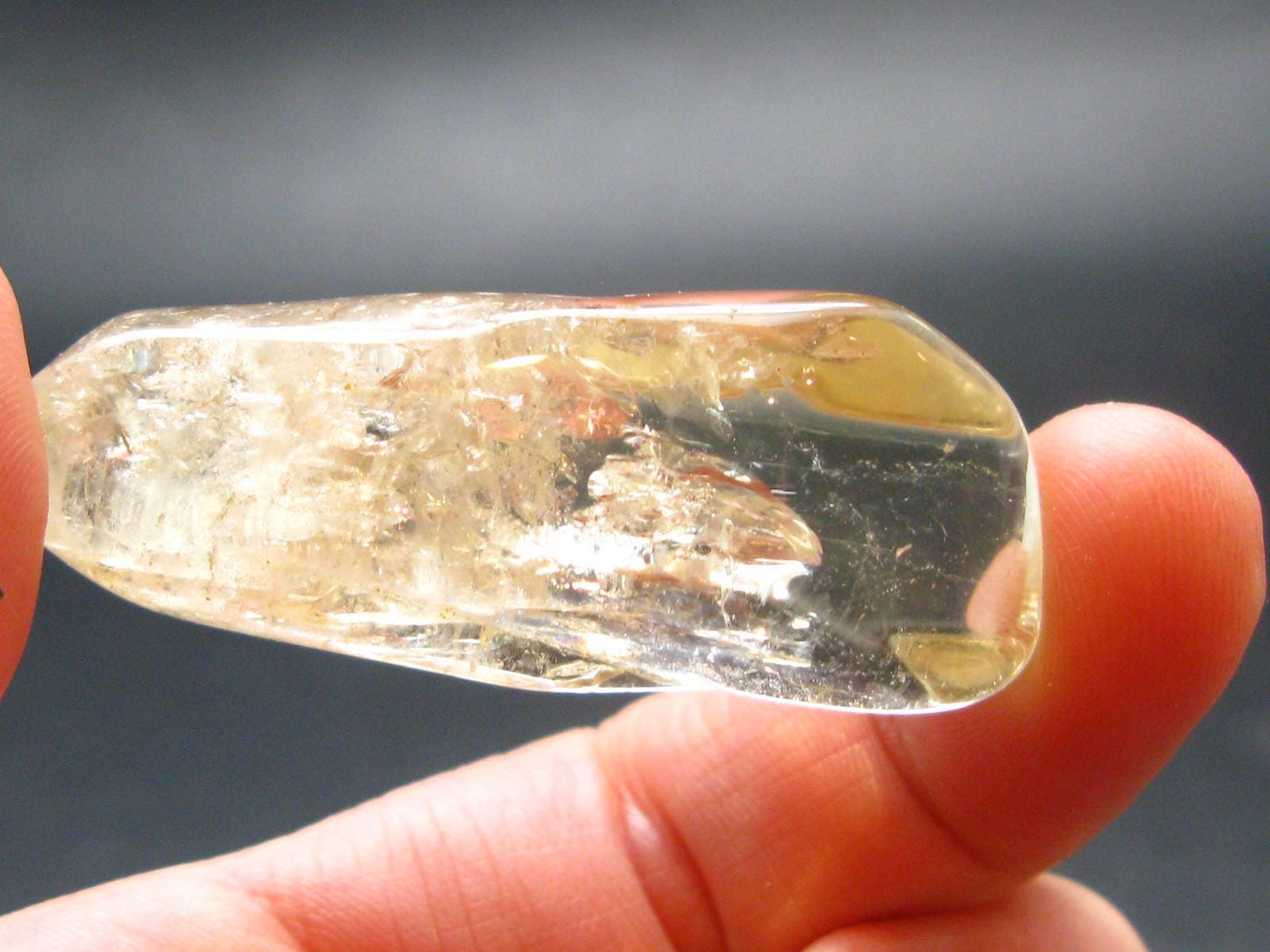 Nice Untreated Unheated Citrine Tumbled Stone from Zambia - 91.0 Carats - 1.8"