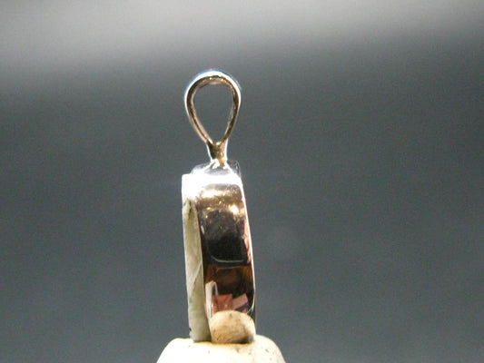 Phenakite Phenacite Crystal Silver Pendant From Brazil - 0.7" - 1.12 Grams