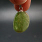Green Kyanite Crystal Silver Pendant From Tanzania - 1.0"