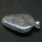Papagoite in Quartz Cabochon Silver Pendant from S. Africa - 1.1" - 1.67 Grams