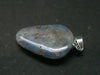 Papagoite in Quartz Cabochon Silver Pendant from S. Africa - 1.1" - 1.67 Grams