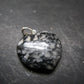 Rare Impactite Silver Heart Pendant From Norway - 1.1"