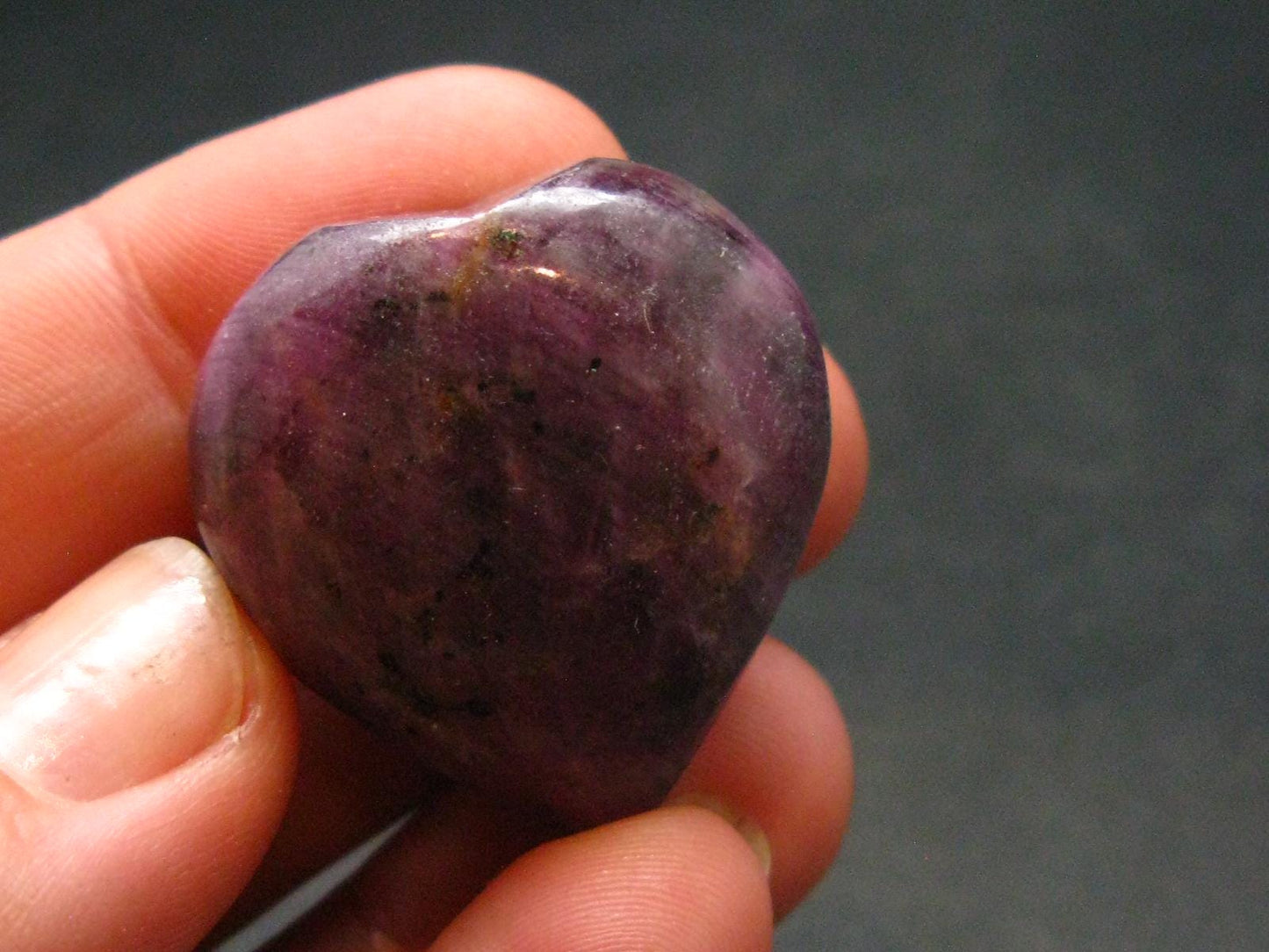 Ruby & Kyanite Heart From India - 1.1"