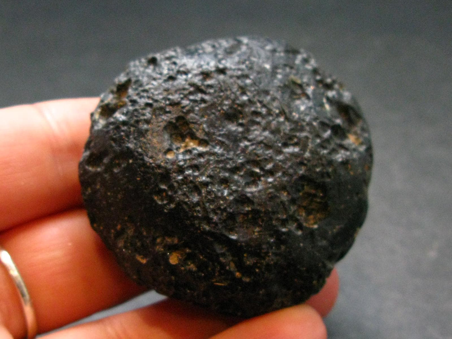 Rare Large Black Tibetan Tektite Raw Piece from Tibet - 1.9" - 67.14 Grams
