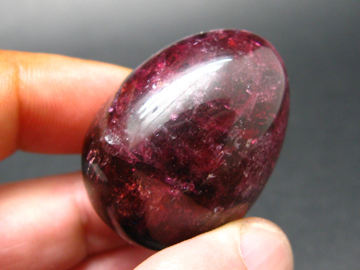Red Tourmaline Rubellite Egg From Russia - 1.6" - 50.3 Grams