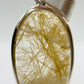 Golden Needle Quartz Pendant – Natural Inclusion Crystal in Sterling Silver